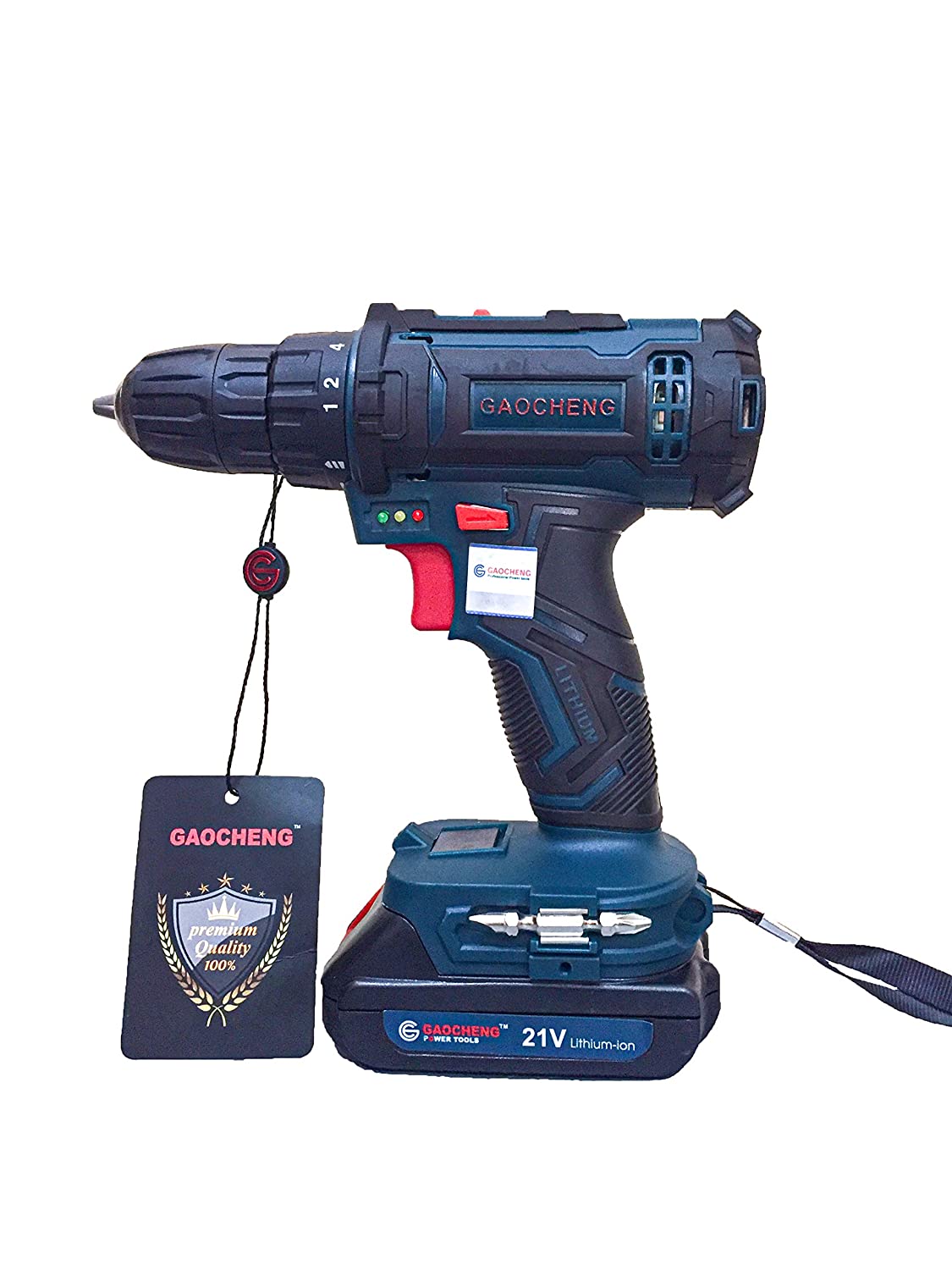 GAOCHENG GC21VD 21Wh Powerful Cordless Drill 10mm with Extra Battery